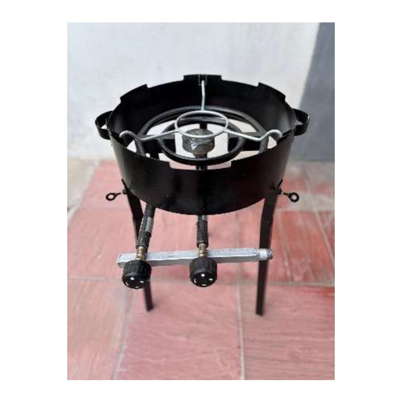 Mechero con paraviento y hornalla